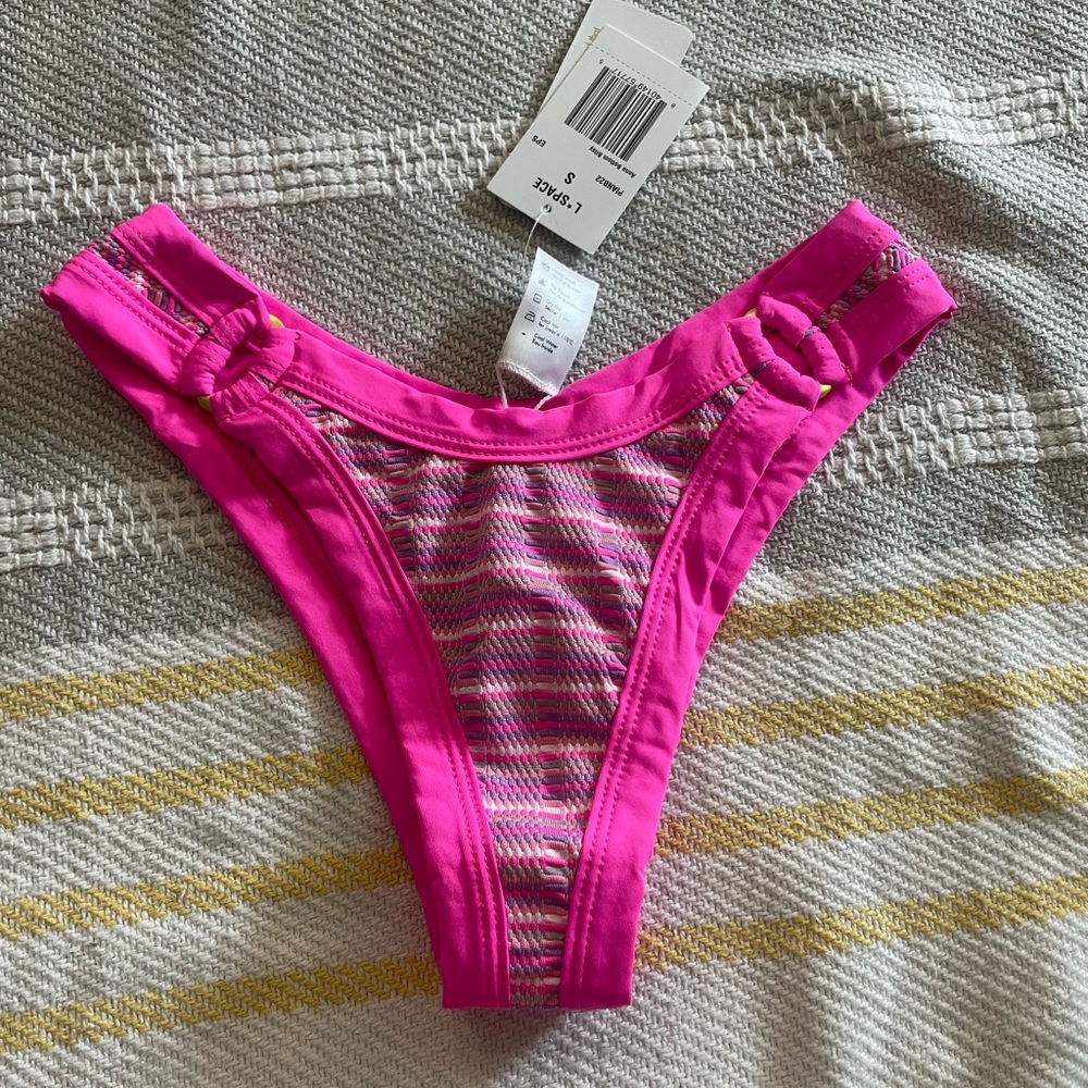NWT L*Space Anna Bottom Electric Pink Size Small